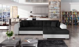 Corner sofa bed Meera-black-white-right