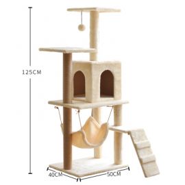 Cat Climbing Tree Tawny-beige