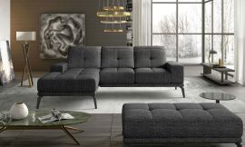 Corner sofa bed Lotte-dark-grey-left