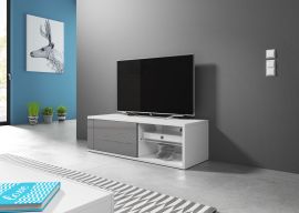 TV stand Halverson-white-grey
