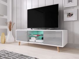 TV stand Darra-white-grey