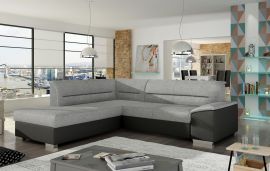 Corner sofa bed Camilla-black-grey-left