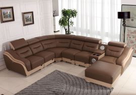 Kulmasohva Vicenza Super Comfort kulutuspinnat aito nahka beige-ruskea