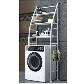 Kylpyhuoneen hylly Daran valkoinen metalli – pesukoneelle